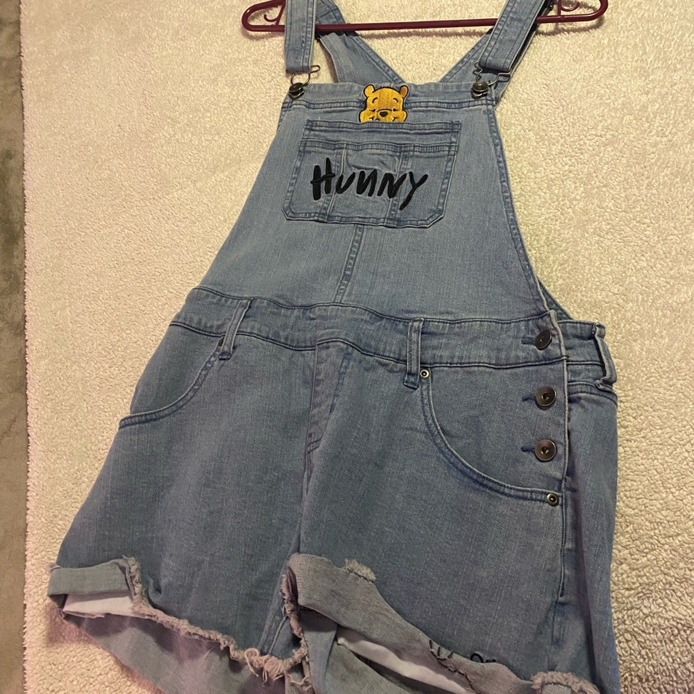 Hot Topic Winnie the Pooh Shortalls (worn once!)